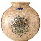 8" White Marble Flower Pot Real Abalone Stone Inlay Mosaic Table Deco Gifts Arts 8" White Marble Flower Pot Real Abalone Stone Inlay Mosaic Table Deco Gifts Arts