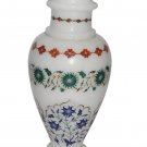 White Marble Flower Vase Jar Real Stone Mosaic Floral Inlay Marquetry Home Gifts White Marble Flower Vase Jar Real Stone Mosaic Floral Inlay Marquetry Home Gifts