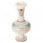 8"x4'' White Marble Flower Vase Gemstone Art Inlay Grill Art Semi Precious Decor