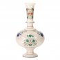 12"x6'' Marble White Flower Vase Mosaic Work Lattice Art Inlay Living Home Decor