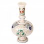 12"x6'' Marble White Flower Vase Mosaic Work Lattice Art Inlay Living Home Decor