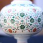 Antique White Marble Flower Vase Micro Mosaic Inlay Work Home Collectible Gifts