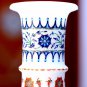 Antique White Marble Flower Vase Micro Mosaic Inlay Work Home Collectible Gifts