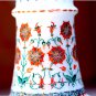 Antique White Marble Flower Vase Micro Mosaic Inlay Work Home Collectible Gifts