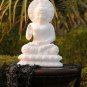 12" White Marble Buddha Goddess Figure Stone Sculpture Religious Art Gift Decor