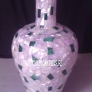 15" Marble Flower Pot Rare Seashell Stone Mosaic Inlay Art Table Home Decor Gift 15" Marble Flower Pot Rare Seashell Stone Mosaic Inlay Art Table Home Decor Gift