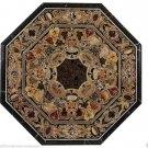 Size 36"x36" Marble Coffee Table Top Rare Pietradure Mosaic Inlaid Garden Decor