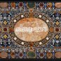 6'x3' Black Marble Dining Table Precious Collectible Stone Furniture Decor H3942