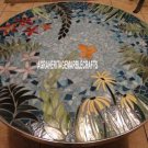 42" Exclusive Marble Round Table Marquetry Precious Inlay Restaurant Decor H3990