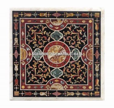 54" Designer Marble Restaurant Table Dinette Inlaid Valentine Patio Decor H5274C