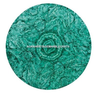 36" Designer Marble Dining Table Top Malachite Inlaid Gemstone Patio Decor H5290