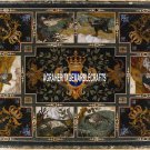 55" Antique Marble Hallway Table Inlaid Unique Design Art Occasional Decor H4020