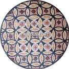 42" Ancient Marble Handmade Center Dining Table Mosaic Rare Inlay Decor H4022