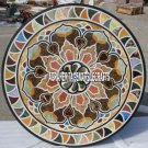 42" Attractive Marble Dining Top Table Mosaic Traditional Inlay Decor Art H4043