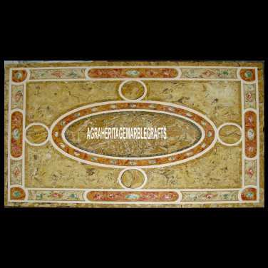 4'x2' Exclusive Marble Countertops Table Mosaic Rare Inlaid Outdoor Decor H3945