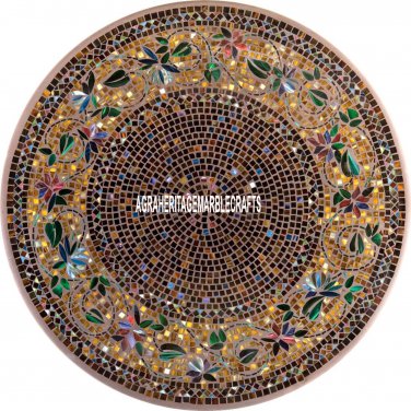 36" White Collectible Marble Dining Top Table Gemstone Inlay Decor Garden H3964