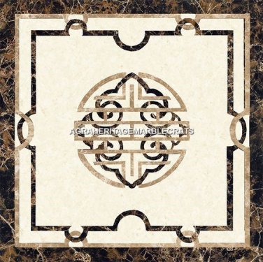 36" Attractive Marble Kitchen Dining Table Cafeteria Marquetry Inlay Decor H5283