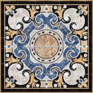36" Traditional Marble Side Garden Table Top Marquetry Inlay Italian Arts H5288