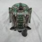 6" Black Marble Elephant Statue Malachite Inlay Pietradure Floral Art Home Gifts