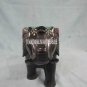7" Black Marble Elephant Statue Mosaic Malachite Inlay Home Decorative Art Gifts