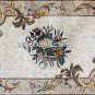4'x2' White Marble Top Dining Table Rare Mosaic Stone Inlay Art Decor Furniture