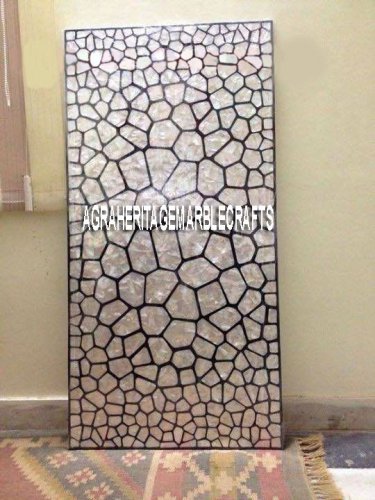 5'x3' Black Marble Rectangle Dining Table Top Random Art Inlay Garden Home Decor