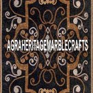2.5'x5' Black Marble Dining Table Marquetry Inlay Art Handmade New Year Top Gift
