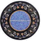 60" Black Marble Dining Corner Dinette Table Birds Lapis Art Floral Decor H5284B 60" Black Marble Dining Corner Dinette Table Birds Lapis Art Floral Decor H5284B