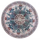 60" White Marble Breakfast Table Top Precious Inlaid Stones Mosaic Arts H5287B 60" White Marble Breakfast Table Top Precious Inlaid Stones Mosaic Arts H5287B