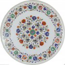 2'x2' Marble Center Coffee Table Top Inlay Gem Mosaic Floral Furniture Arts H950