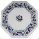 14"x14" Marble Coffee Table Top Semi Precious Gems Inlay Mosaic Work Arts Decor 14"x14" Marble Coffee Table Top Semi Precious Gems Inlay Mosaic Work Arts Decor