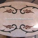 4'x2' Adorable Marble Outdoor Table Inlay Pietradura Gemstone Home Decor H5301A