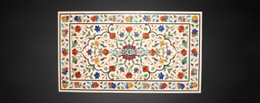 4'x2' Marble Dining Table Multi Stones Marquetry Inlay Furniture Outdoor Decor