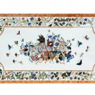 2.5'x5' White Marble Dining Table Top Semi Precious Stone Inlay Mosaic Decor Art 2.5'x5' White Marble Dining Table Top Semi Precious Stone Inlay Mosaic Decor Art