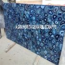5'x3' Black Marble Dining Table Top Random Stone Inlay Semi Precious Garden Arts