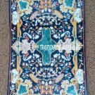 4'x3' Black Marble Decorative Marquetry Dining Table Mosaic Inlay Pietradure