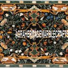 4'x2' Green Dining Marble Table Mosaic Stone Inlay Collectible Marquetry Decor 4'x2' Green Dining Marble Table Mosaic Stone Inlay Collectible Marquetry Decor