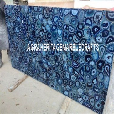 4'x2' Black Marble Top Random Work Dining Table Gemstone Inlay Marvelous Decor