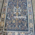 6'x3' Black Marble Dining Table Hakik Pietradura Inlay Room Outdoor Mosaic Decor 6'x3' Black Marble Dining Table Hakik Pietradura Inlay Room Outdoor Mosaic Decor