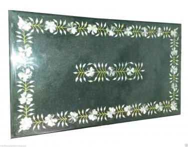 2.5'x5' Marble Dining Coffee Side Table Top Mosaic Inlaid Malachite Decor H934A