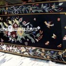 4'x2' Black Marble Dining Table Rare Gems Inlay Dining Room Home Marquetry Arts 4'x2' Black Marble Dining Table Rare Gems Inlay Dining Room Home Marquetry Arts