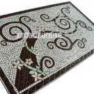 2.5'x5' Black Marble Dining Table Top Pietradure Gem Inlay Stone Mosaic Decor 2.5'x5' Black Marble Dining Table Top Pietradure Gem Inlay Stone Mosaic Decor