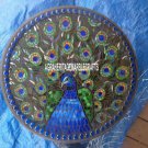 18" Attractive Marble Plate Antique Design Arts Inlay Stones Dining Table Decor 18" Attractive Marble Plate Antique Design Arts Inlay Stones Dining Table Decor