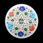12" Decorative Marble Dinner Plate Marquetry Inlay With Multi Work Gifts H5435B