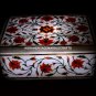 6"x4"x2" Marvelous Marble Hakik Floral Box Gift Hanmdade Arts Decor Inlaid H5462