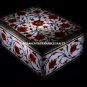 6"x4"x2" Marvelous Marble Hakik Floral Box Gift Hanmdade Arts Decor Inlaid H5462