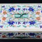 5"x4"x2" Luxuryous Marble Jewelry Box Multi Precious Inlay Stone Art Decor H5463