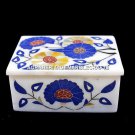 6"x4"x2" Lapis Floral Marble Storage Box Stunning Inlaid Valentine Decor H5474A 6"x4"x2" Lapis Floral Marble Storage Box Stunning Inlaid Valentine Decor H5474A