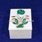6"x4"x2" Luxuryous Marble Storage Box Malachite Inlay Valentine Gift Art H5496A