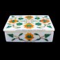 6"x4"x2" Storage Marble Box Malachite Floral Inlaid Handmade Arts Decor H5505A